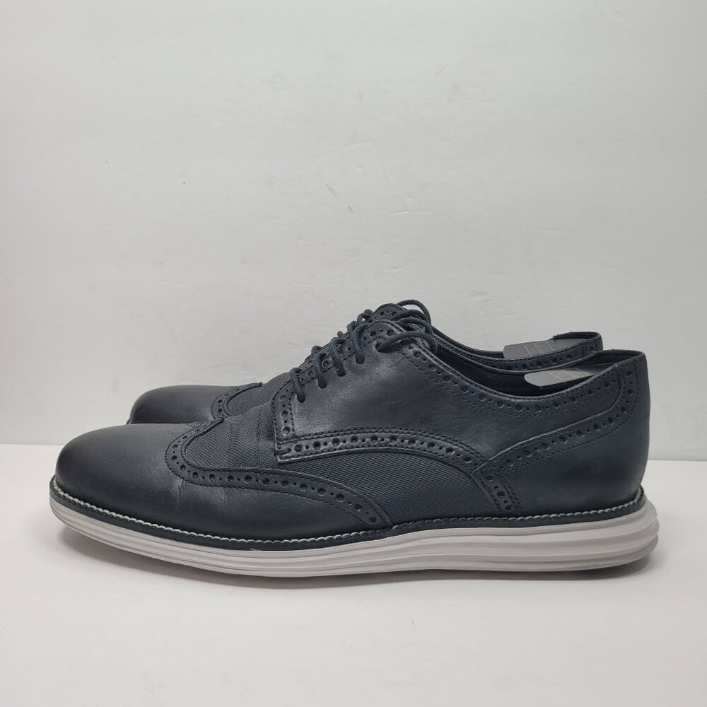 Cole Haan Original Grand Men's Black Wingtip Oxfords Shoes C23404 US Size 10M - Picture 4 of 10